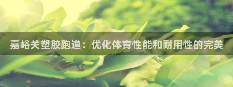 红足一1世比分网：嘉峪关塑胶跑道：优化体育性能和耐用性的完美
