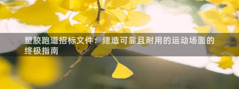 红足一1世手机版新皇冠：塑胶跑道招标文件：建造可靠且耐用的运动场面的
终极指南